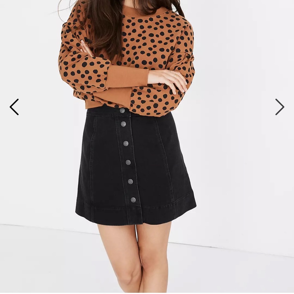 Madewell Metropolis Snap Jean Mini Skirt